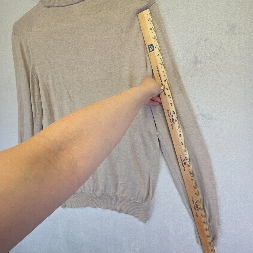 Grand Frank Stockholm Sweater Men XL Beige Wool Blend Preppy Academia Italy Made